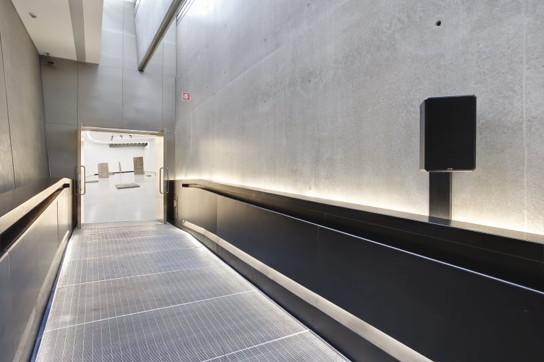 Rossella Biscotti, <em>Il Processo (The Trial)</em> 2010–2011, audio installation, 8 hours, loop, cast pieces in reinforced concrete, installation view at the Maxxi Museum, Rome, Image courtesy the artist