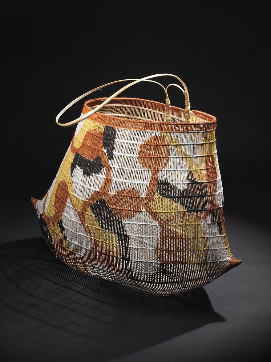Jawun (bicornual basket) 2012. By Abe Muriata, represented by the Girringun Aboriginal Art Centre. Girramay people. Cardwell. Photo George Serras, National Museum of Australia.