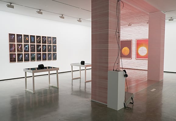 David Haines and Joyce Hinterding, Installation view, <em>Energies: Haines & Hinterding</em>, Museum of Contemporary Art, Sydney 2015. Image courtesy the artists and Sarah Cottier Gallery, Sydney. Photo credit: Christopher Snee