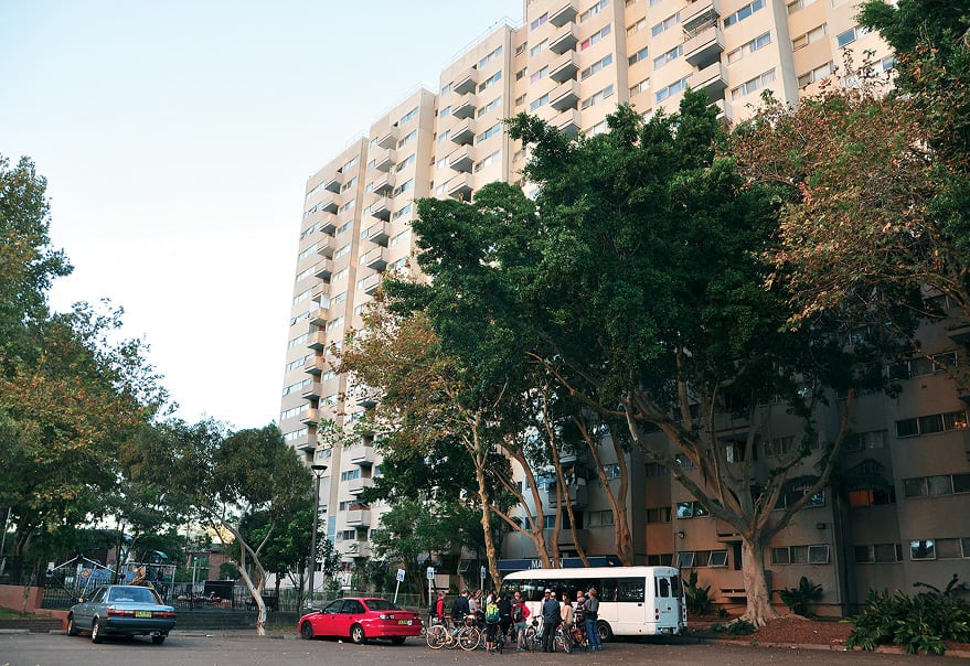 SquatSpace, <em>Redfern–Waterloo: Tour of Beauty</em> 2016. Presented as part of Keg de Souza’s Redfern School of Displacement 2016, for the 20th Biennale of Sydney: The future is already here, it’s just not evenly distributed. Image courtesy the artist. Photo credit: TextaQueen
