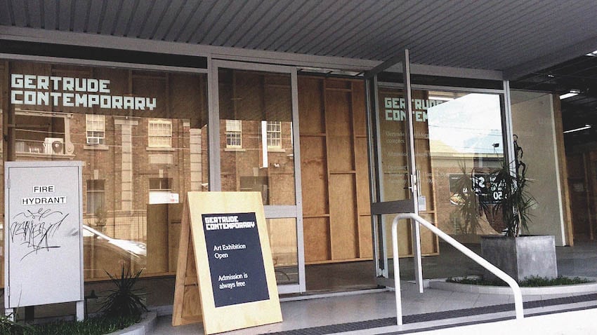 View of entrance of the new Gertrude Contemporary, Preston. Photo: Lauren Burrow.
