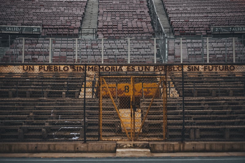 Un pueblo sin memoria es un pueblo sin future / A people with no memory is a people with no future.’ A small section of bleachers in Chile’s National Stadium remains vacant, the only visible reminder of what occurred here.