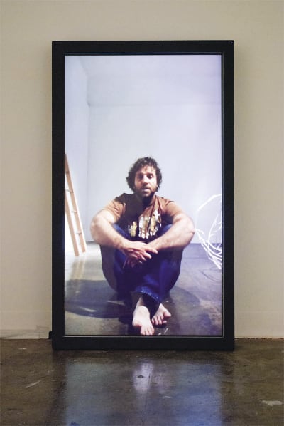 Dominic Redfern, <em>The son begat the father</em> 2010, single channel DVD, duration 8 min, installation view, Image courtesy the artist and West Space