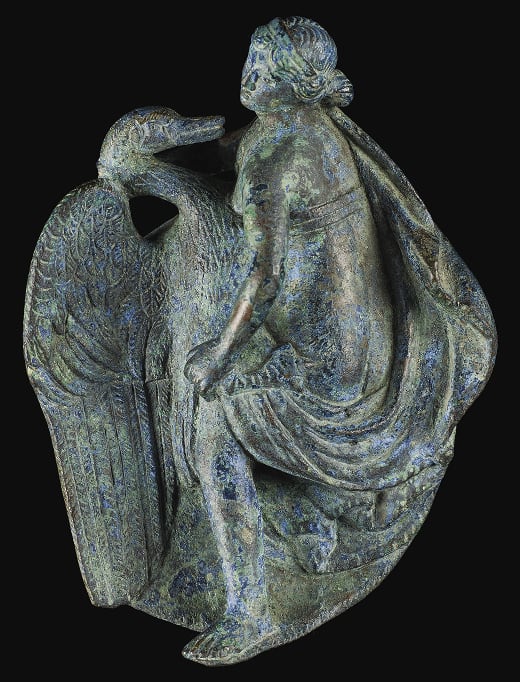 <em>Leda and the Swan</em> 1–100 CE, cast bronze, Image courtesy MONA, Photo credit: Peter Whyte