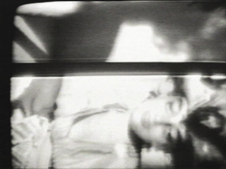 Joan Jonas<br>Vertical Roll 1972<br>video still<br>Image courtesy Electronic Arts Intermix