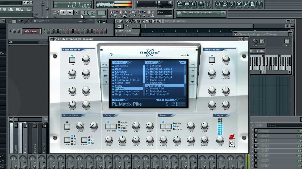 Image 02: Nexus interface as seen in a Fruity Loops session.