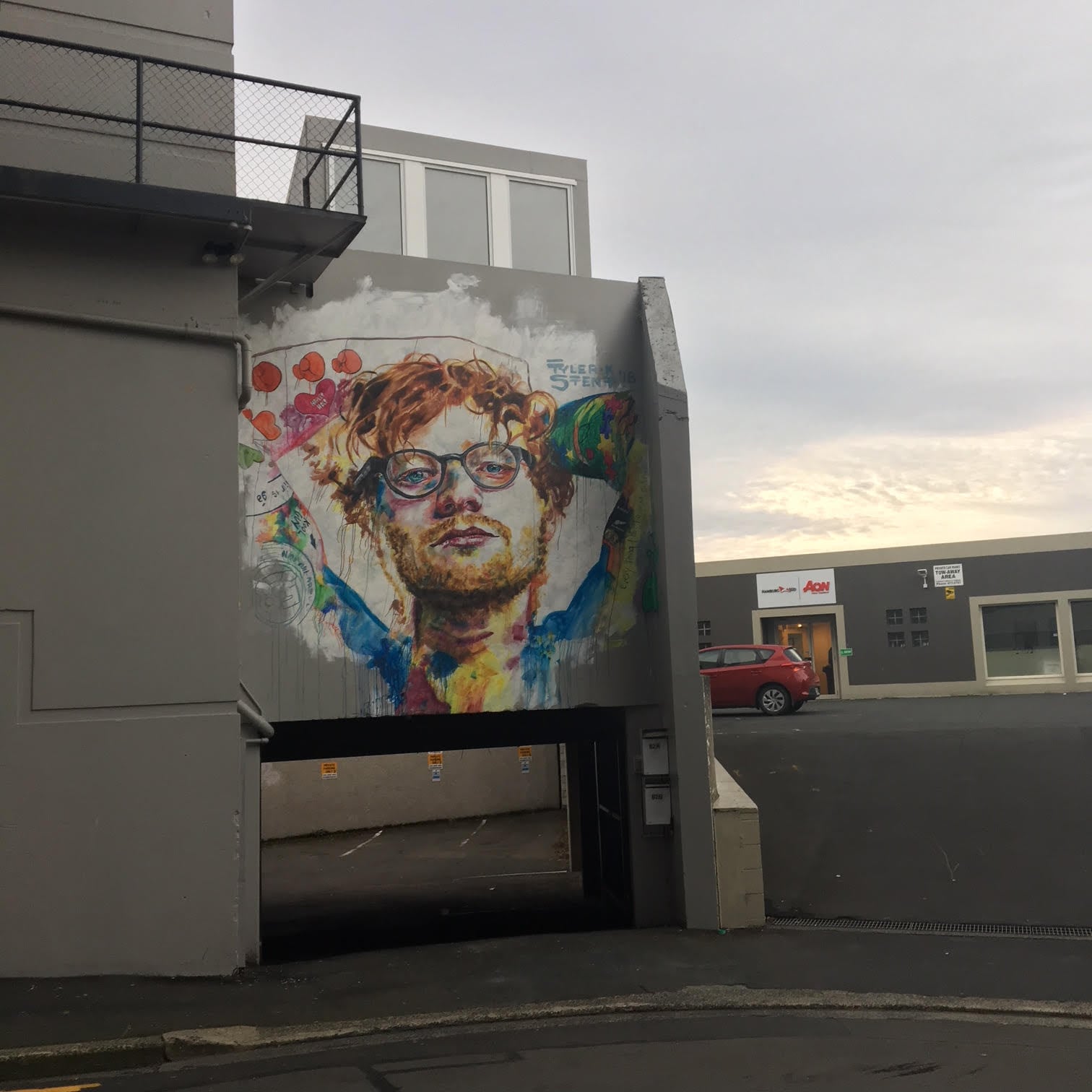 Image 02: Ed Sheeran mural, Dunedin. Photo: Rosemary Overell.