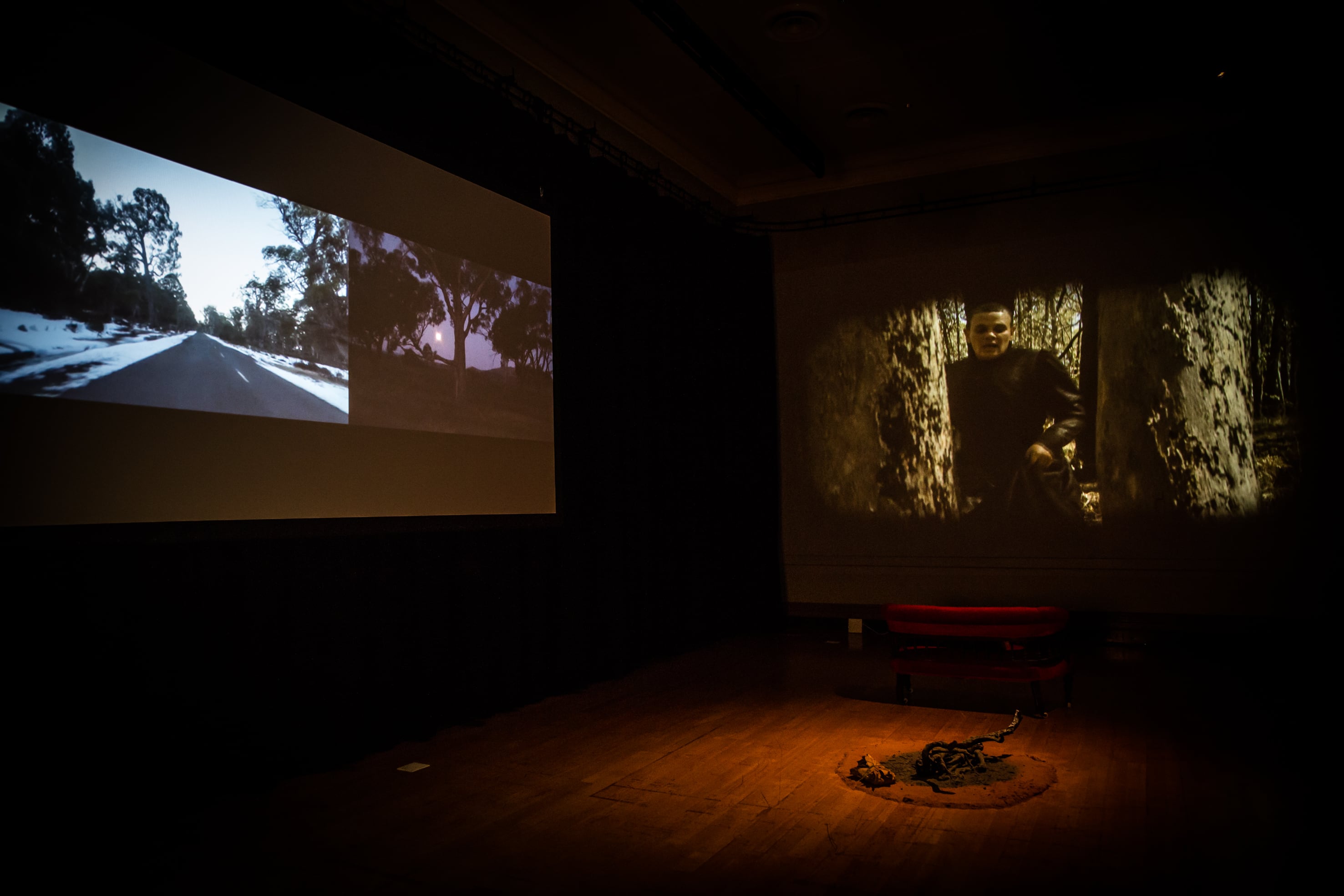 Image 02: Julie Gough, *The Grounds of Surrender* 2011, video (19:17 mins). Image courtesy the artist. Photo credit: Bryony Jackson.