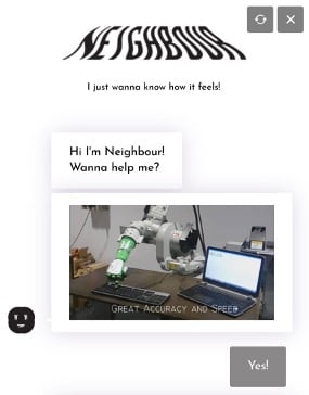 All images: Screenshot of an engagement with 'Neighbour' (2020), by Amrita Hepi and Sam Lieblich. Commissioned by Australian Centre for Contemporary Art. Courtesy the artists.