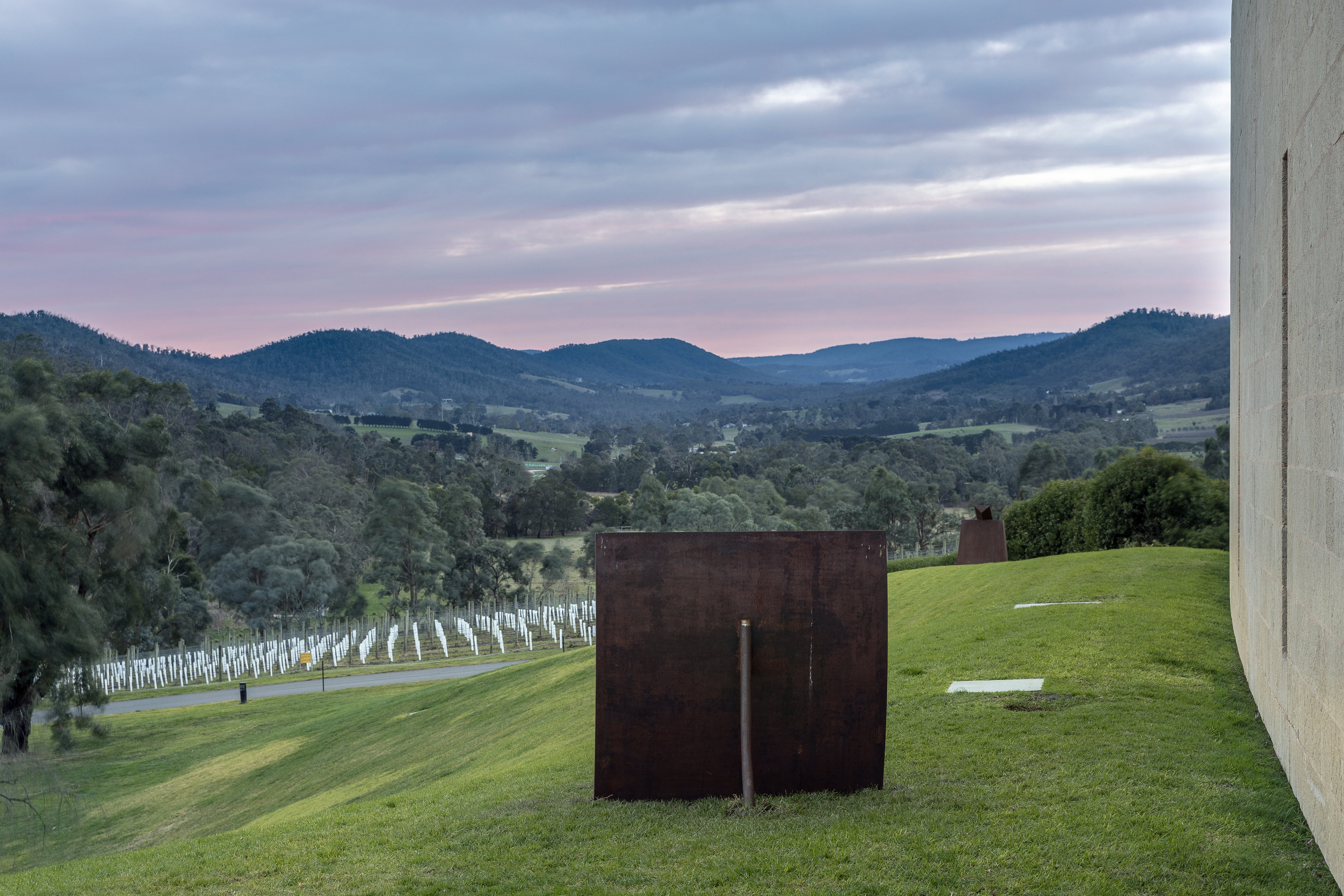 Image 04: TarraWarra  Biennial  2018:  From  Will  to  Form, installation  view  of  Michael  Snape, 'Lean  To' (2015), TarraWarra  Museum  of  Art,  2018. Courtesy  of  the  artist  and  Australian  Galleries,  Melbourne  and  Sydney.  Photo: Andrew  Curtis.