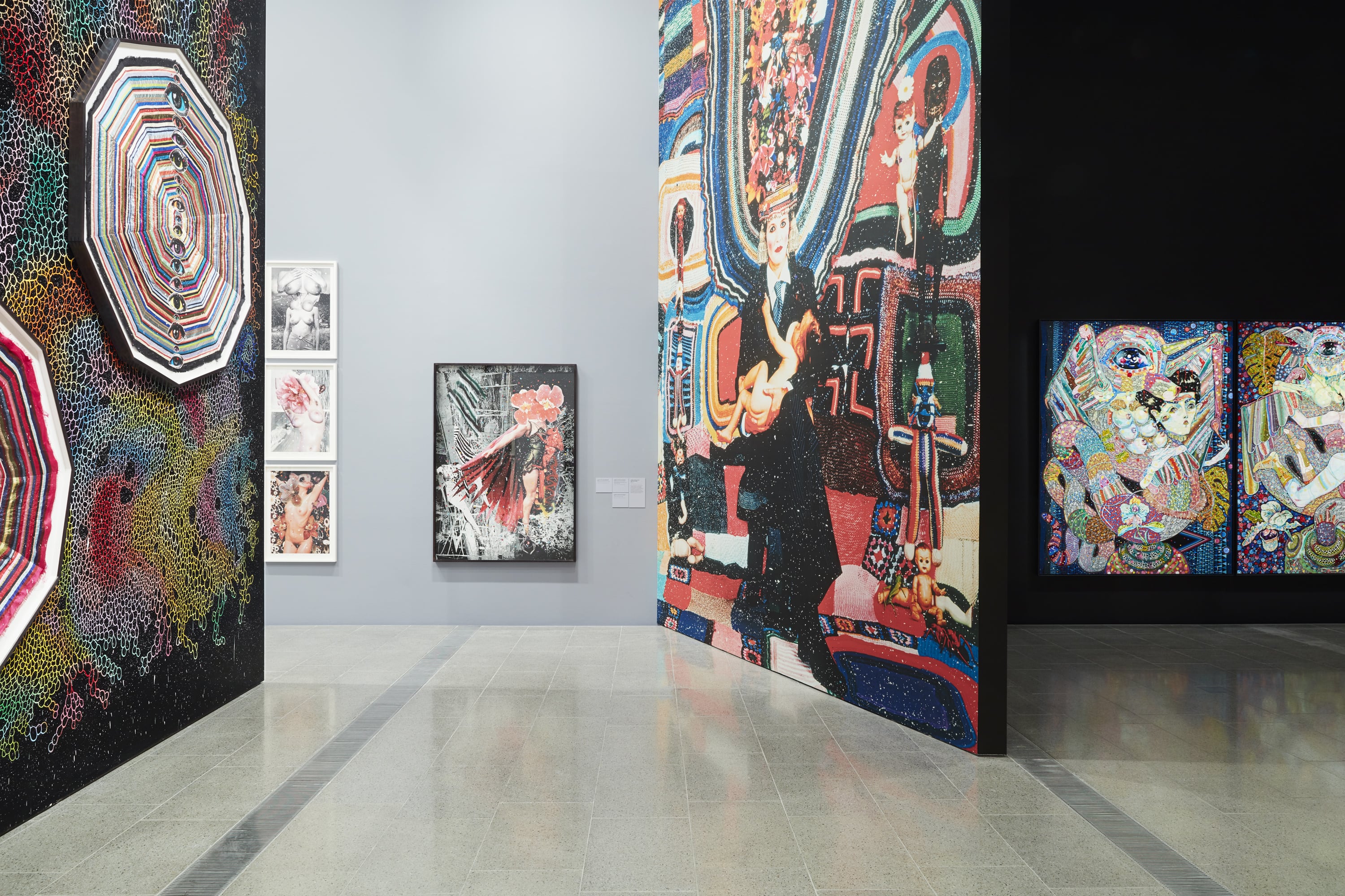 Image 04: Installation view of *Del Kathryn Barton: The Highway is a Disco* at the Ian Potter Centre: NGV Australia, 17 November 2017 - 12 March 2018. Photo Tom Ross.